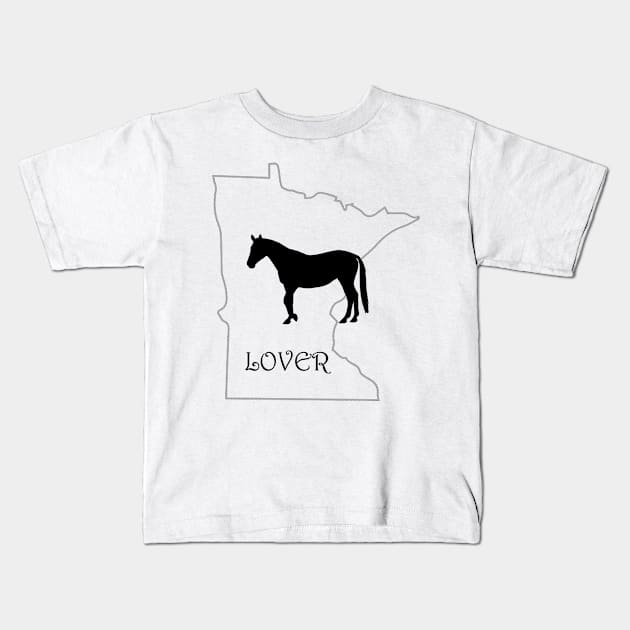 Minnesota Horse Lover Gift Kids T-Shirt by Prairie Ridge Designs